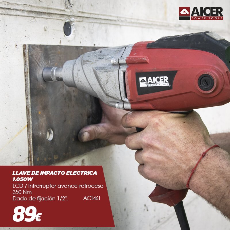 mibricolaje's tweet photo. Llave de impacto eléctrica de 1050w  #AICER ⚙ Disponible en nuestros puntos de distribución en todas las Islas Canarias por 89€.
🔗 https://t.co/YZasiK4E7K https://t.co/xCw1EGeYU9