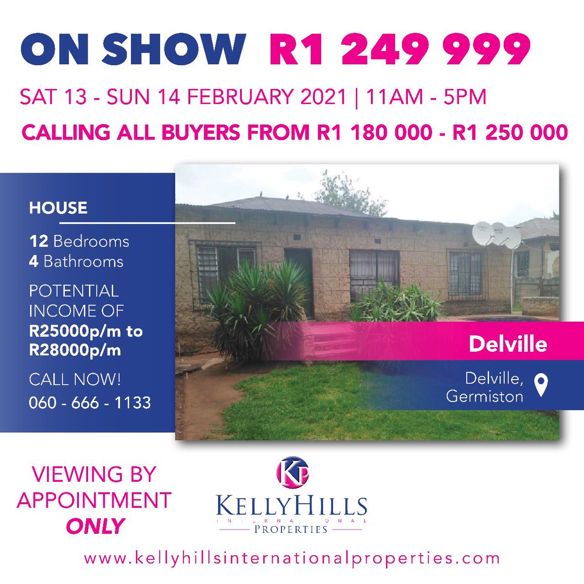 KellyhillsP's tweet photo. It’s showhouse weekend CALL NOW!! Arrange a viewing https://t.co/5JDxSItFe2 #MensConference2021 #grade12 #DimakatsoRatselane #realestate #showhouse #itstheweekend #propertyforsale #johannesburg https://t.co/NMbzfdqpZf