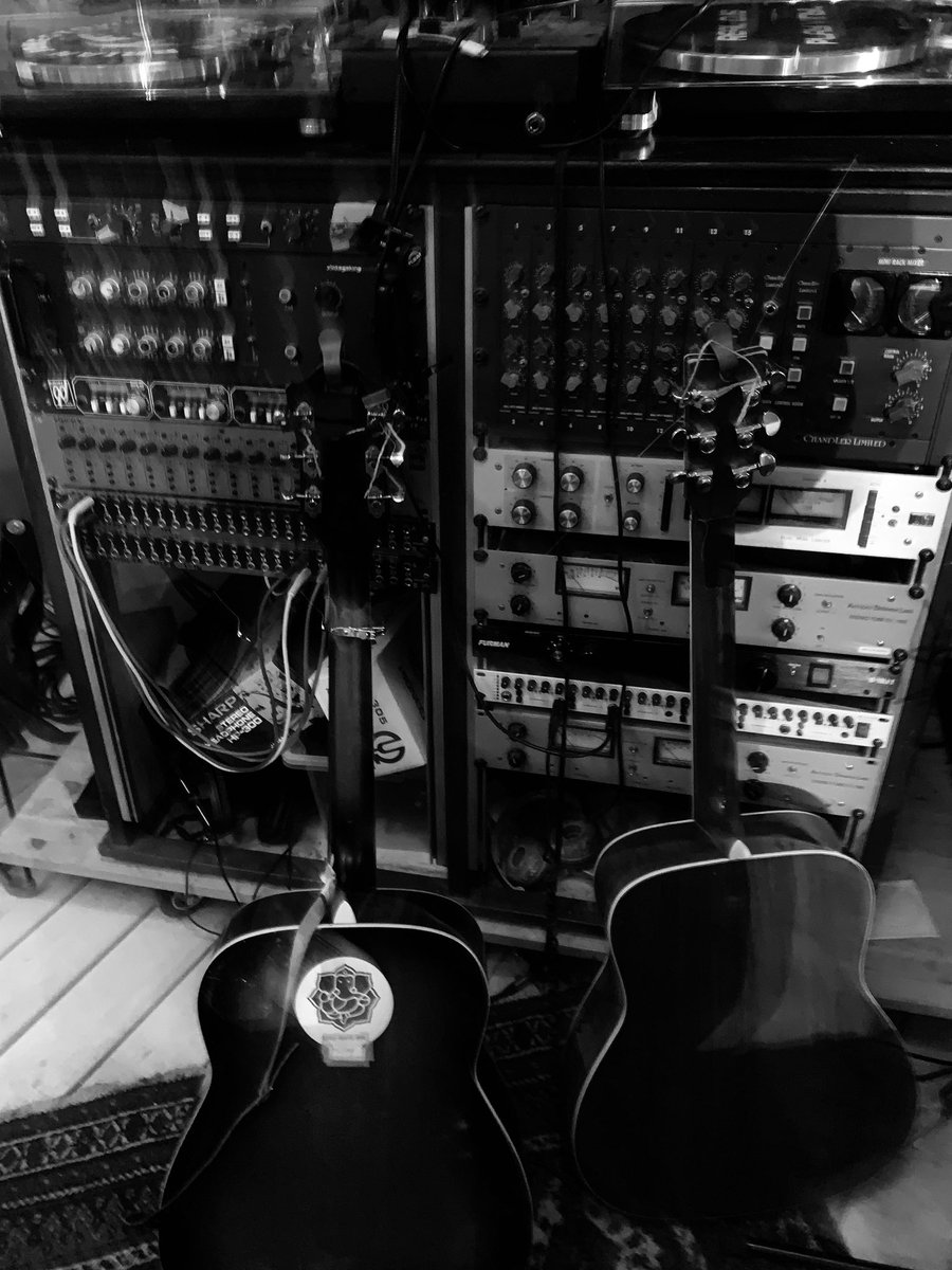 antonnewcombe's tweet photo. I basically have everything hooked up all the time and skip from instrument to instrument - I don’t use midi with my protools because I am not creating fluff on an iPad however I think I will reconfigure the studio and add a controller etc as I plan to do more complex symphonic https://t.co/vFj1ah5c5C