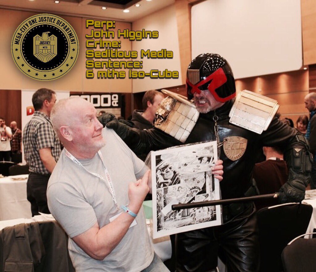 Judge_Pal's tweet photo. @2000AD Justice Department representatives worked overtime at this event - many goods inspected, many arrests made, and many Pal Points awarded! https://t.co/lBXylCOceZ