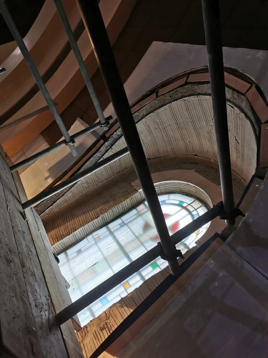The last of our in situ curved lime/sand plastering work at St. Paul and Philomena completed  and we think it looks stunning #plaster #churches #lime #traditional