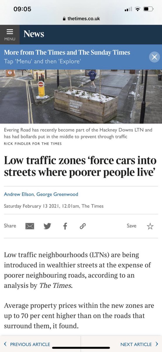 LTNs force cars onto where poorer people live. ⁦ @Brent_Council⁩ ⁦ @MAsgharButt2⁩ ⁦ @Tariqmdar⁩ ⁦ @LiaColacicco⁩ ⁦ @AhmadSh36005152⁩ ⁦ @ShamaTatler⁩ https://www.thetimes.co.uk/article/low-traffic-zones-force-cars-into-streets-where-poorer-people-live-6svsbck3k