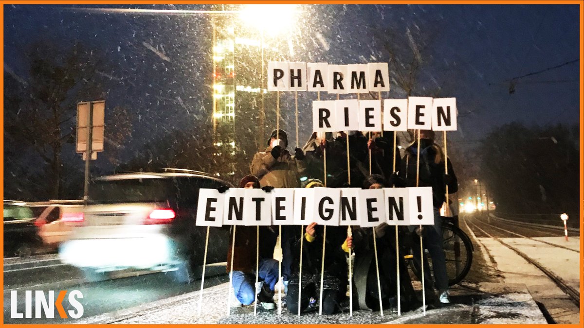 Biontech-Pfizer, Moderna und Astra-Zeneca haben Milliardensubventionen bekommen und auf staatlicher Forschung aufgebaut.

Die Gewinne streichen sie aber alleine ein, und ihre Patente verhindern schnelle globale Impfkampagnen.

Pharmariesen enteignen und Patente freigeben jetzt!