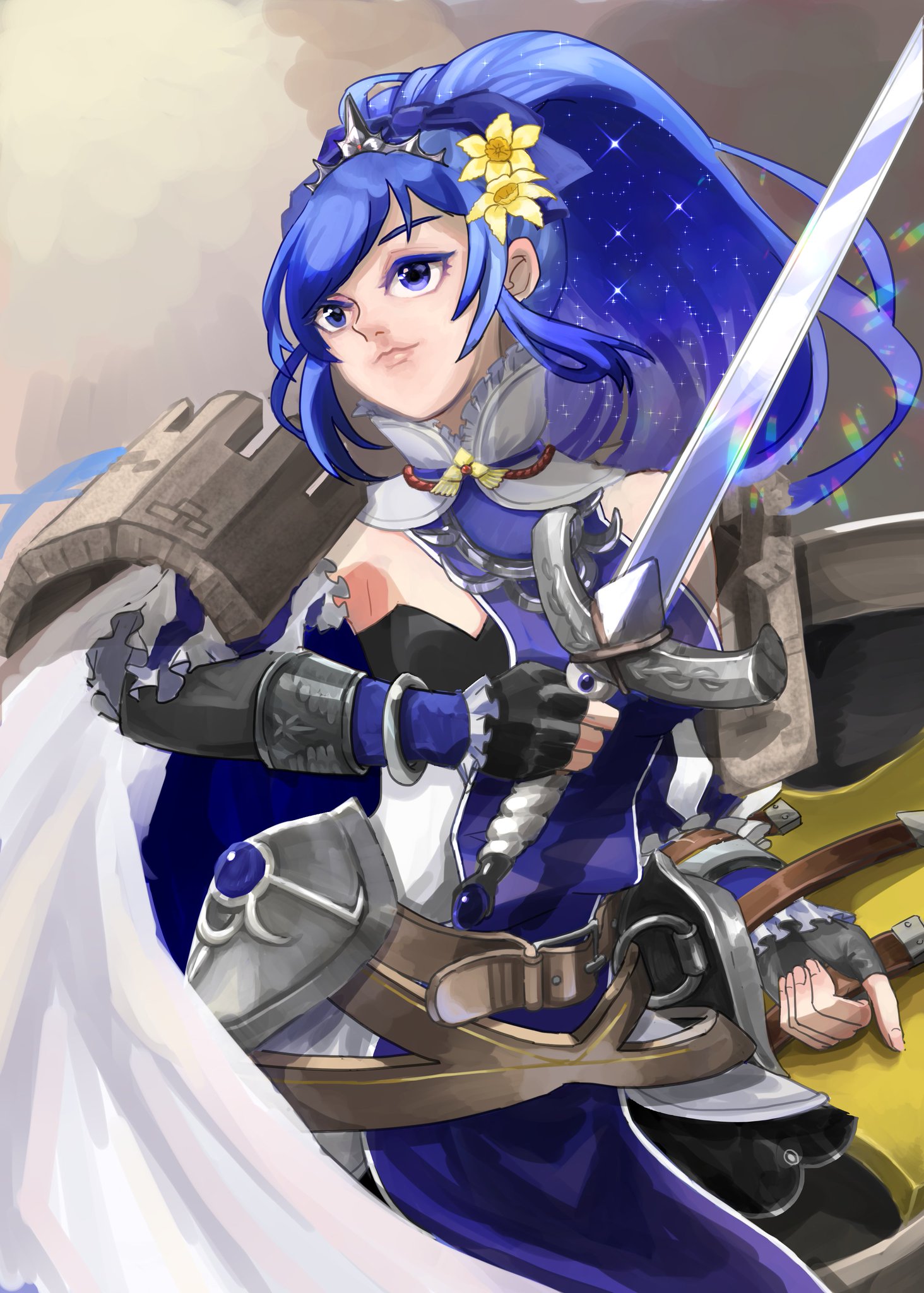 藤田 イギリス城娘合同に寄稿したカーナーヴォン城 戦闘でたくさんお世話になってるのでキリッとかっこよく描いてあげたかった かなぼんいつもありがとね 2年くらい前の絵なのでちょっと恥ずかしい でも装備頑張ったので投稿します 城プロ