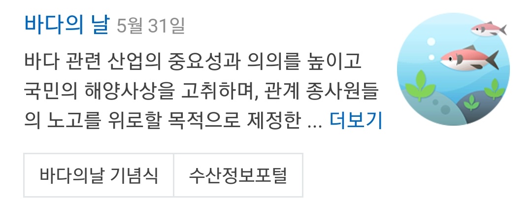 20. The way he was born (May 31) is Sea Day in South Korea2