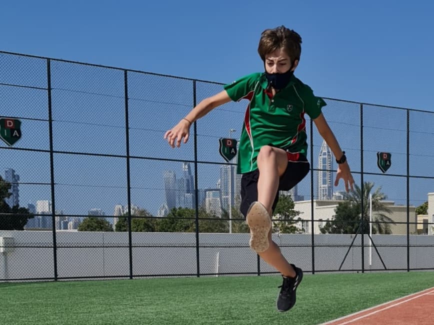 DIA_Sports's tweet photo. Year 8 MYP PHE athletics lesson in progress. Social distance can not stop us to learn &amp; be active 👟
#passionforsport #DIADubaiSport #PhyEd #physicaleducation #DIAspirit  #DreamInspireAchieve #DIAsuccess #DIAcares #DIAcommunity #staysafe 
@diadubai
@innoventuresedu
@IVEIsport https://t.co/YDEF8bswX8