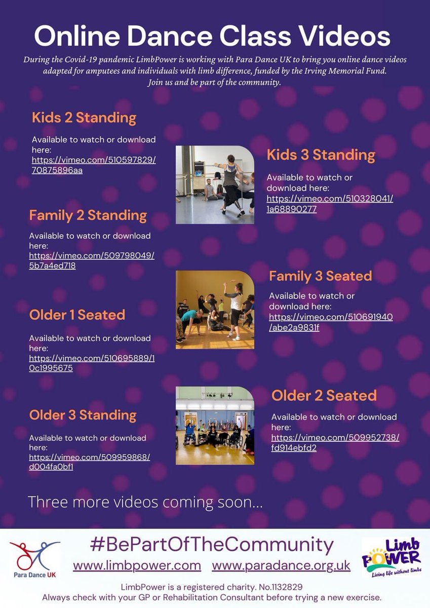 LimbPower have teamed up with Para Dance UK to release seven dance videos for amputees and individual with limb difference. #EveryoneCanDance #KeepDancing #LimbPower #StayInStayActive