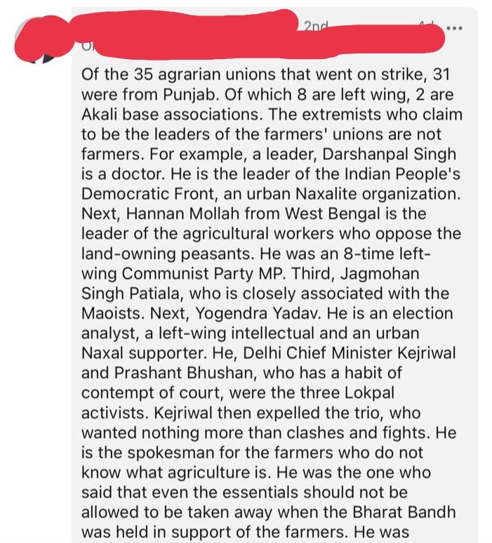 4/281. Corporate affairs general manager at a Japanese auto heavyweight.2. DB architect with a Silicon Valley giant. Sum total of his argument? Farmer leaders lean Left. Interestingly, also disses the IAC shindig the biggest benefactor of which was the party in power today.