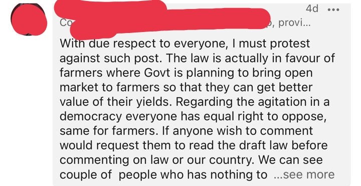 9/28A tech startup founder is proud of how India's democracy allows everyone the right to protest. And also proud of the very government that wouldn't respect that right which is exactly what Jon's post intends to point out. Irony or hypocrisy, I'll let you decide.