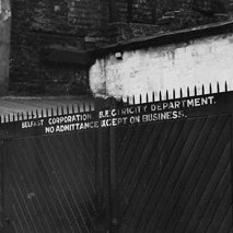 The site was still owned by Belfast Corporation in 1915, when Alexander Hogg photographed Chapel Lane, but it is uncertain what happened to the site during the rest of the 20th century. /10