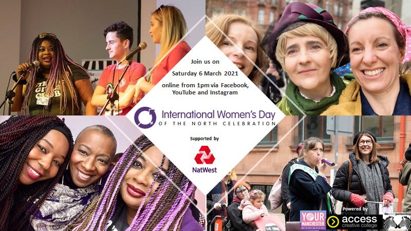ZebraPartnrship's tweet photo. #IWDNorthCelebration is an #InternationalWomensDay Show airing live on 6 March 2021 #interviews / #music / #SoapboxSisters discussion from women across the north supported by @NatWestBusiness #RoseReview &amp; powered by @YourMCR @Access_Creative &amp; #ZebraTribe 
#ChooseToChallenge💜💚 https://t.co/TPqfV0CjYW