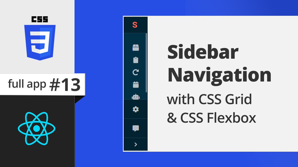 web_steps's tweet image. Let's build ⛏ a React sidebar navigation with CSS Grid &amp;amp; Flexbox 📐 from scratch 🔥 
youtube.com/watch?v=-UGnfc…