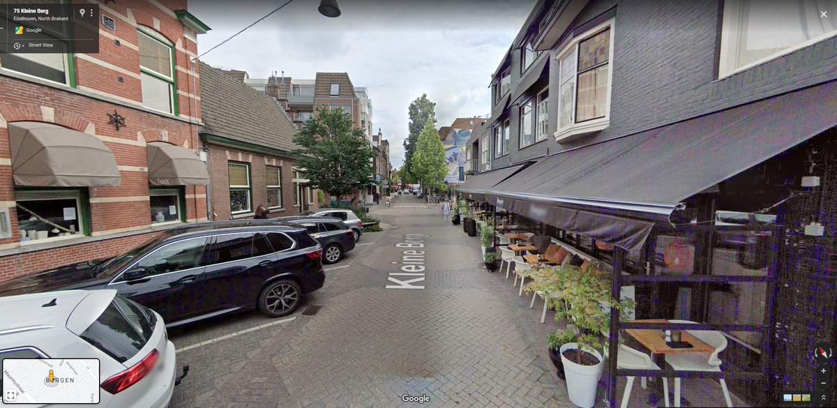 Kleine Berg, Eindhoven
📐 12 meter wide
🌳 Green
🚶‍♀️ Shared space
🛒 Commercial activity
☕ Terrace
🚗 Parking
Discover more streets: thewaytogo.app