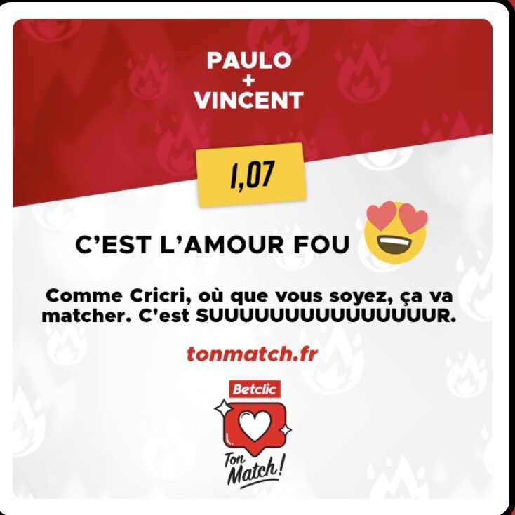 prt_paulo's tweet photo. @Betclic #TonMatch https://t.co/3RGHQkWJYp
