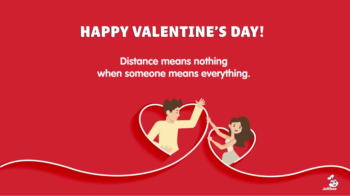 Jollibee's tweet photo. When you canβt find the words to express your loveβ¦ i-tag mo na lang! Tag your Valentine in the comments section and #FindStrengthInLove! β€οΈ https://t.co/Y8uMzQcDre