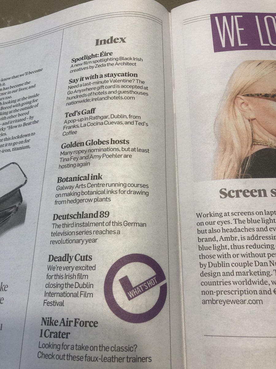 Looks at you ⁦@rachiology⁩ ⁦<a href="/IrishTimes/">The Irish Times</a>⁩ #whatshot #deadlycuts