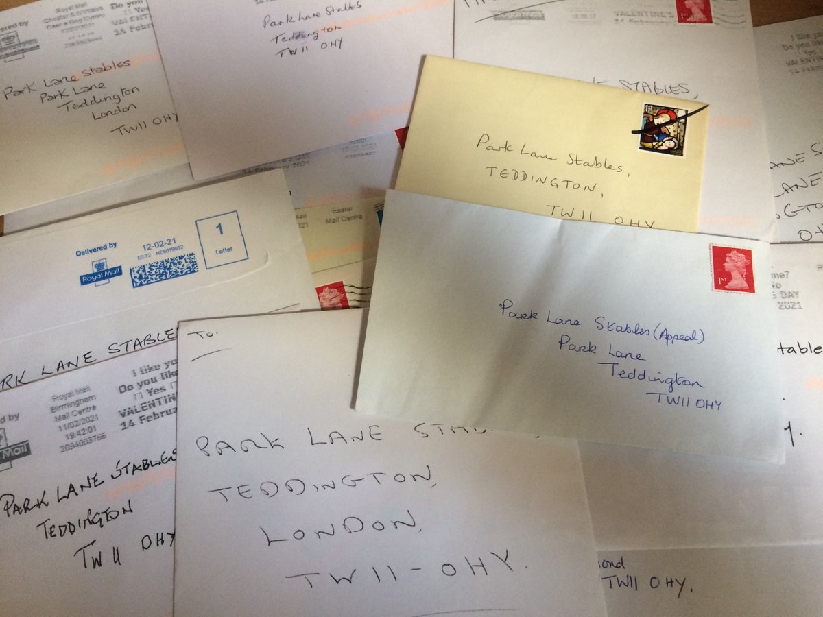 ParkLaneStables's tweet photo. The post arrived this morning and we could not believe it!  Thanks to @GMB featuring our plight we have received kindness &amp; donations from all over the country. With the power of the people behind us we CAN do this. 🐴🙏 https://t.co/QnchQV2Qxu https://t.co/NmRCKiclDH