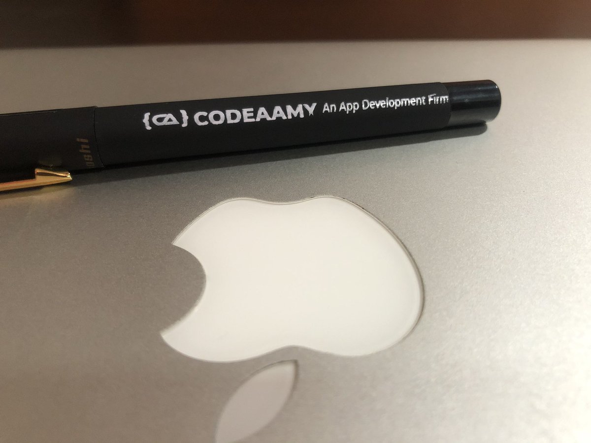 shreebhagwat94's tweet photo. {CA} Codeaamy : An app development firm. Pens finally out, feels like bliss. 
#codeaamy #merchandise #100DaysOfCode #flutterdev #Android #entrepreneur https://t.co/76hlTtWSZV