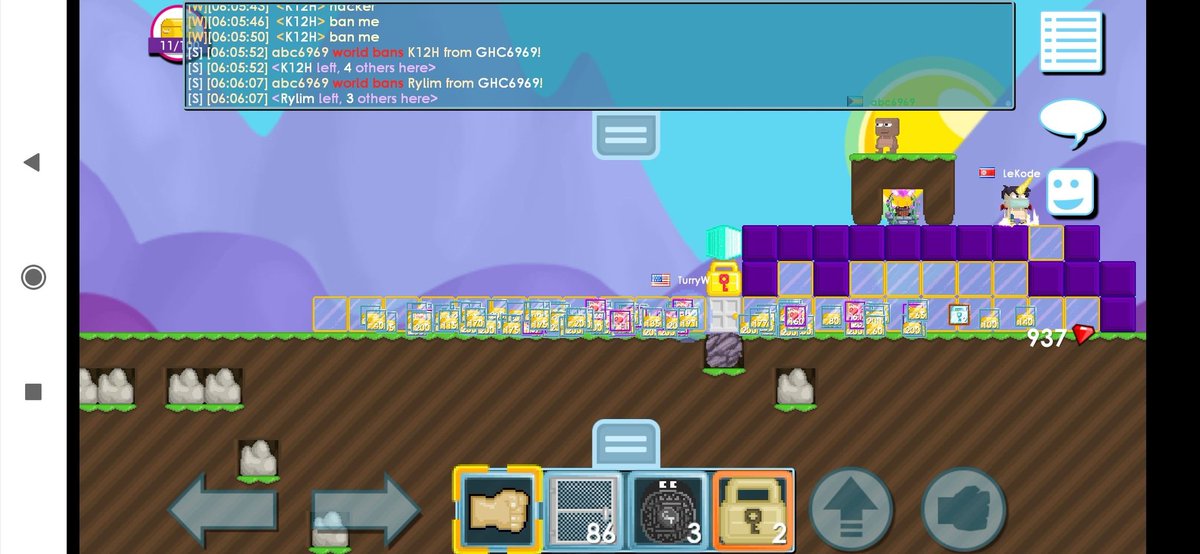 IdkSpell's tweet photo. @growtopiagame Hi there, I'm a growtopia player I'm here to complain about my hacked account. from the picture below you can see that the owner of the world had so many golden booty chest and some of it is mine too. I am wondering if you can do a rollback before valentine event https://t.co/6QmxOyT52y