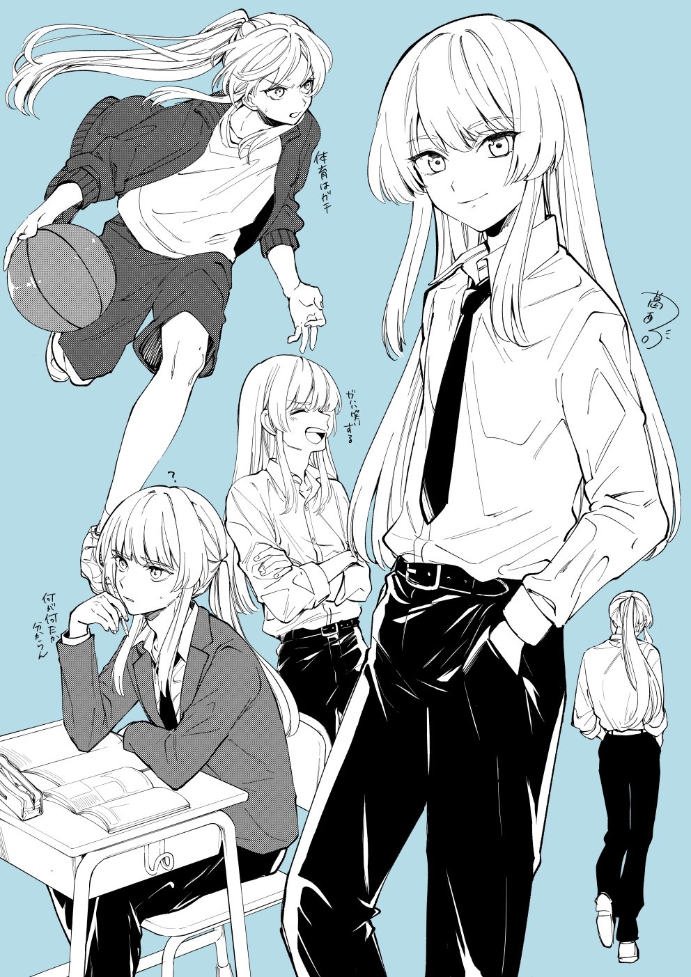 葛西尚 長髪男子高校生がクラスにいたらなあ という絵 T Co Doqbhrqkdo Twitter