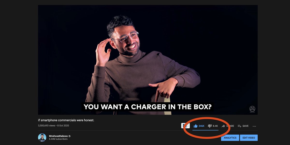 Mrwhosetheboss's tweet image. So this has officially become the most liked video ever on our channel (I'm as shocked as you are)...time for round 2? 🤓