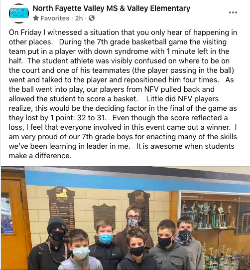 NFVBoysHoops's tweet photo. Proud of these boys! Also pleased to report that this is the THIRD time (in the last two weeks) an NFV Boys team has displayed this type of sportsmanship in a game. Our 5th &amp; 9th teams also did this! Awesome to see our youth-high school program TRULY playing the right way! https://t.co/GuYpv3MnRr