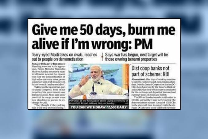 Manav_SS_Gupta's tweet photo. We Are Giving You Another
50 Days....Just #GoBackModi https://t.co/cC0OBgP0zc