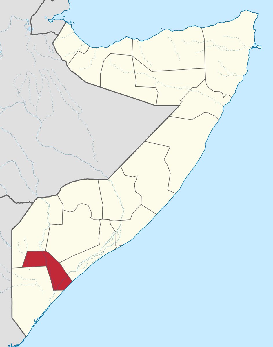 17. Middle Jubba region.Middle Jubba region is bordered by Gedo, Bay, Lower Shebelle, Lower Jubba regions and the Indian Ocean. its capital is Bu'aale. It'ss one of the regions which the Jubba River passes through. It is a rich agricultural land.