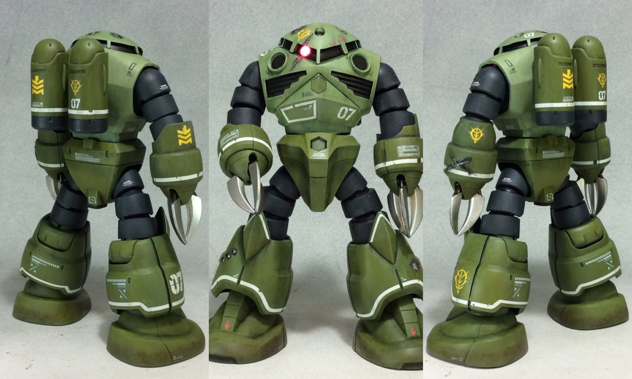 はっちゃん Hgズゴック ガンダムマーカーエアブラシのみで全塗装 リアルタッチマーカー等でお手軽汚し 水性トップコートでの 初心者さんにも優しい手軽仕上げで のつもりでしたが後にガンダムマーカーが色によっては水性トップコートで変色する事が判明