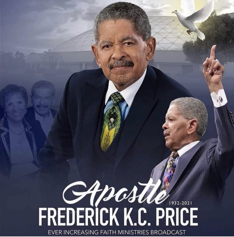 mariojradford's tweet photo. Another General of our Faith has gone home. Your impact will forever be cherished and we will live out it’s “evidence.” #FrederickPrice https://t.co/ivAq98QumH
