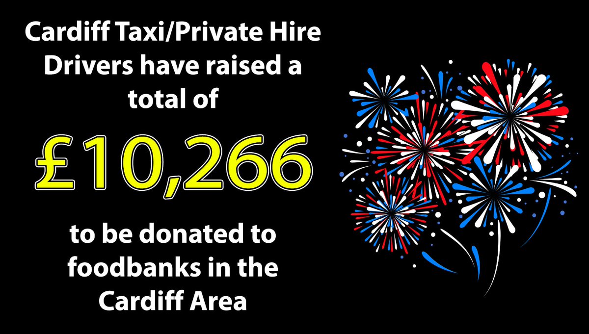 2000jama's tweet image. Amazing achievement from Cardiff taxi &amp;amp; PH drivers raising over 10k even with the financial struggle COVID19 had on their trade. Still caring for local’s that are suffering from food poverty due to this pandemic. All donations will be made to food-bank organisations in Cardiff.