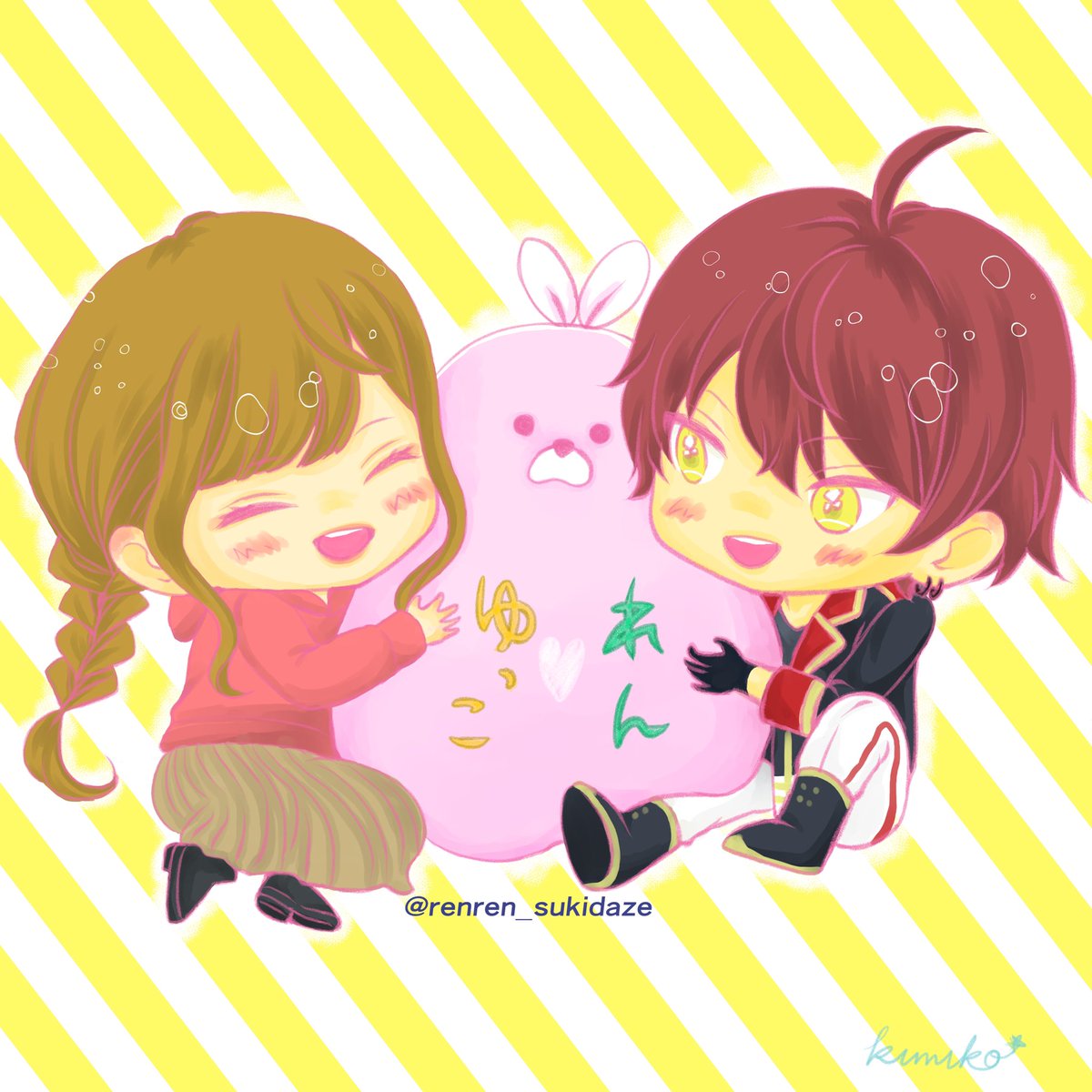 Kimiko 漫画垢 友達からのリクエスト 鶴町憐くん カラーイラスト クリスタ 友達 鶴町憐 歌い手さん ツーショット Colorillustration Manga Mangaart Drawing