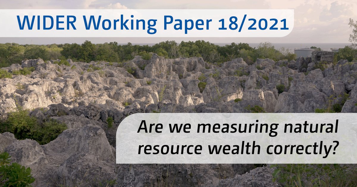 UNUWIDER's tweet photo. Don’t miss this new @UNUWIDER #WorkingPaper by @Amirlbd, which questions the existing approaches to measuring the value of #ExtractiveResources.
Download now from: https://t.co/fsxGqJTD7H #Extractives4Dev #E4D #SDG16 https://t.co/2n3lmxRVI2