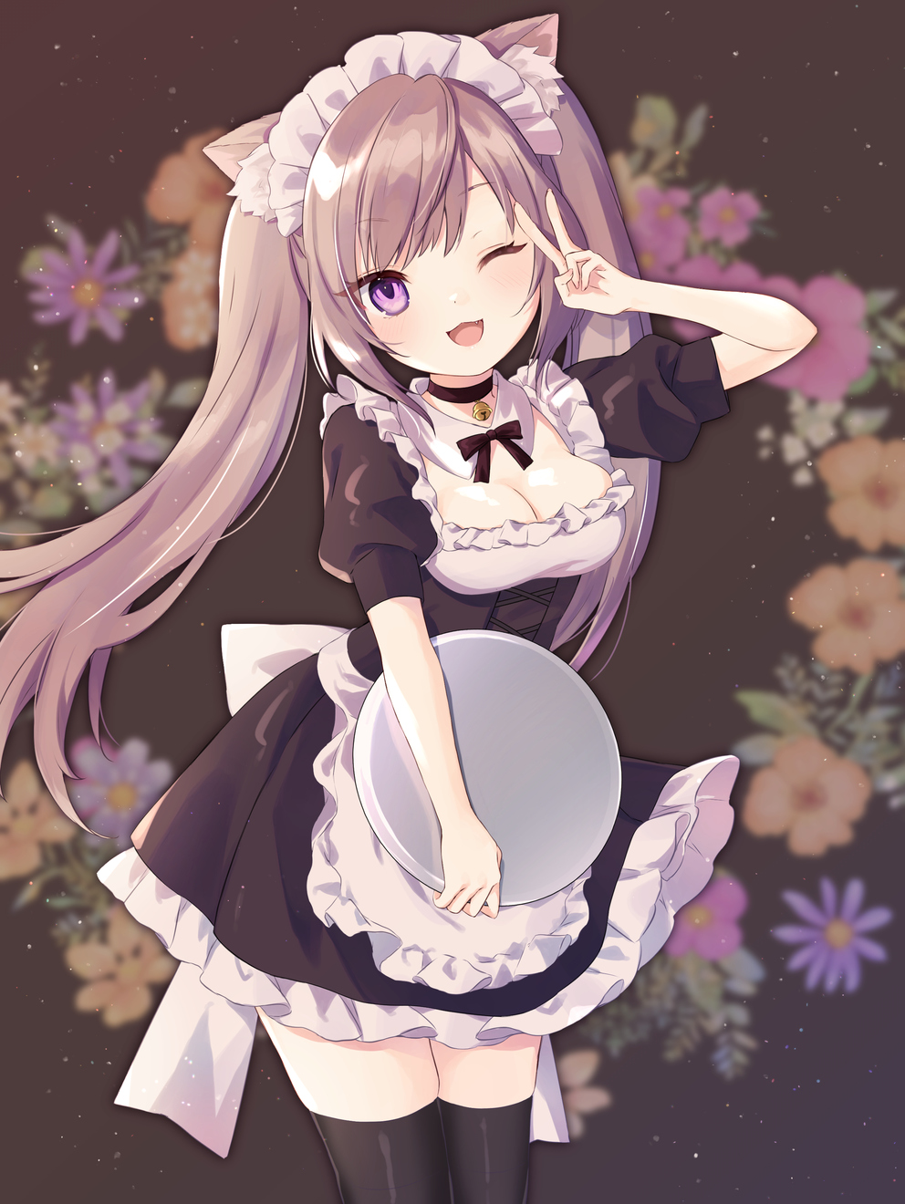 猫の顔プリント メイド服 46144ac52e08e08aac632b7db15cb4