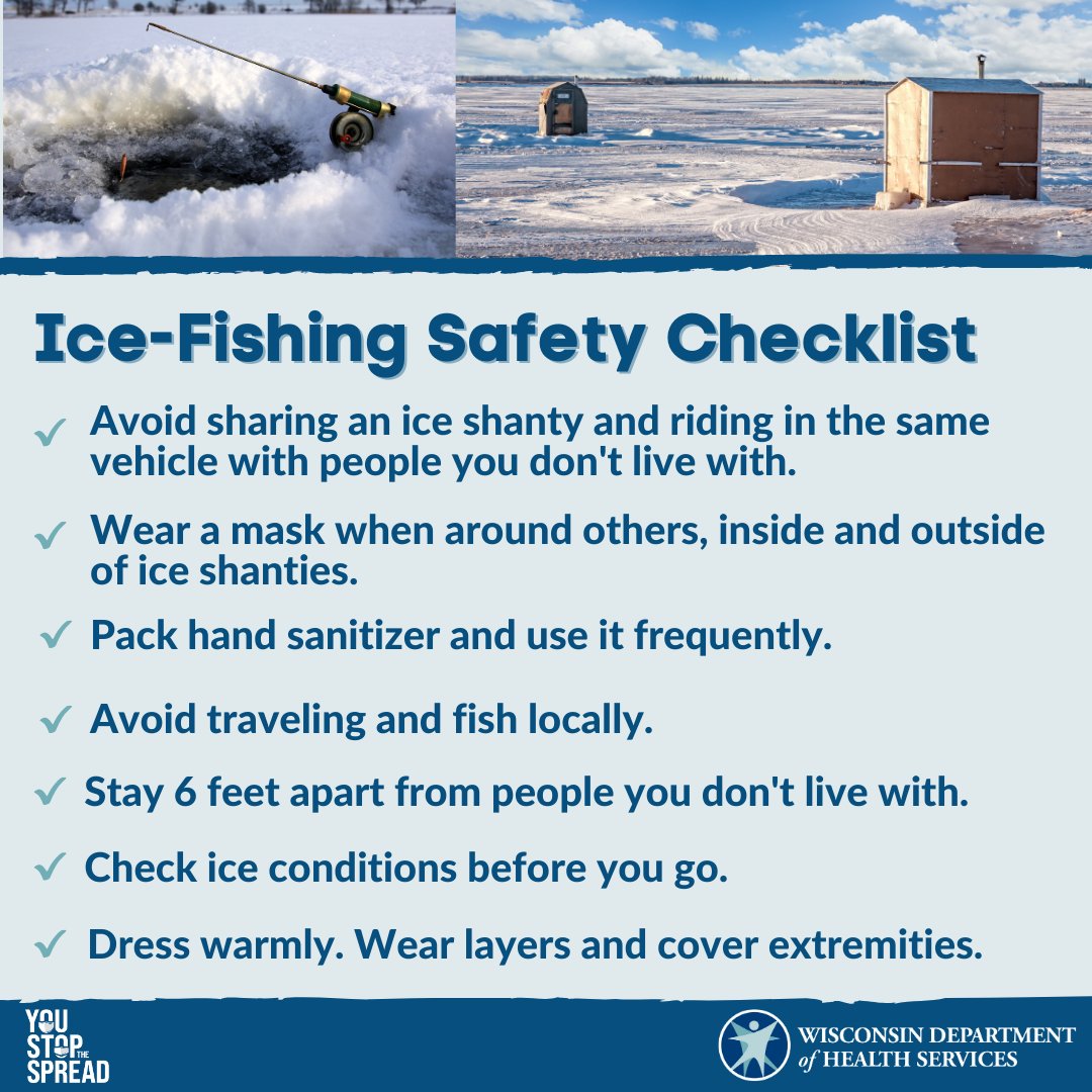 emteachesmusic on X: You know you're in WI when Public Health puts out  Covid Ice Fishing Safety tips 😆🦠😷🐟 / X