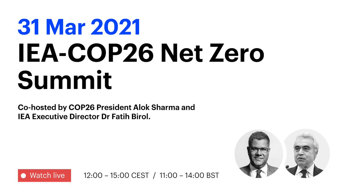 Delighted to be co-hosting the #NetZeroSummit alongside <a href="/IEA/">International Energy Agency</a>Birol!

Invites to the @IEA - #COP26 event on 31 March have been sent to Ministers across the 🌏

The summit will focus on the actions required to turn our global #NetZero goals into a reality.

#TogetherForOurPlanet