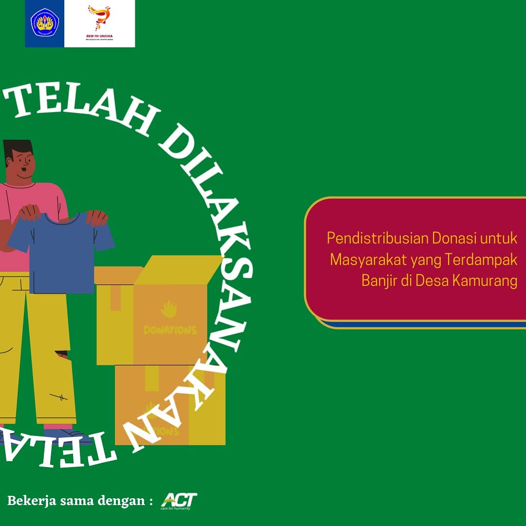 bemfhunsika's tweet photo. [LIVE REPORT]

Salam Mahasiswa!
Telah terlaksana agenda Pendistribusian Donasi untuk masyarakat yang terdampak banjir di Desa Kamurang, Karawang yang dilaksanakan oleh BEM FH UNSIKA Pada hari Kamis, 11 Feburari 2020 dari pukul 12.30

BEM FH UNSIKA
Memadukan Cita, Demi Perubahan https://t.co/oBTUTEXjT1