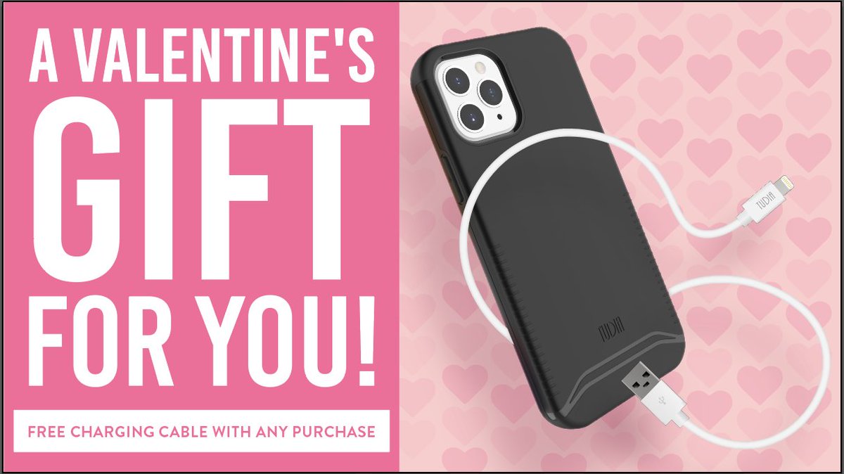 Won't you be our valentine? 🧸 💕

Get a free charging cable with any case purchase at tudiaproducts.com, this weekend only!

#happyvalentinesday #loveisintheair #giftsforher #giftsforhim