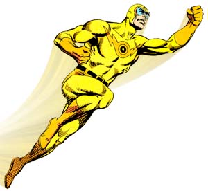 Guy Gilbert - LightningHe was given a suit which grants him superhuman running speed, agility, senses, and reaction time; unfortunately, every time he uses it, it shortens his life.