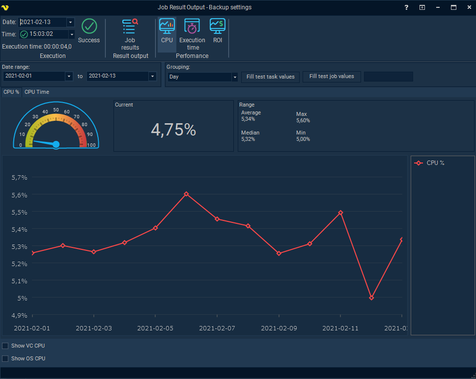 VisualCron's tweet image. We just released VisualCron 9.6.0! It was a major release introducing dark themes, ROI calculation, CPU usage on Job/Task level, result output etc. Check it out! #automation #ROI  #RPA #scheduledtasks
