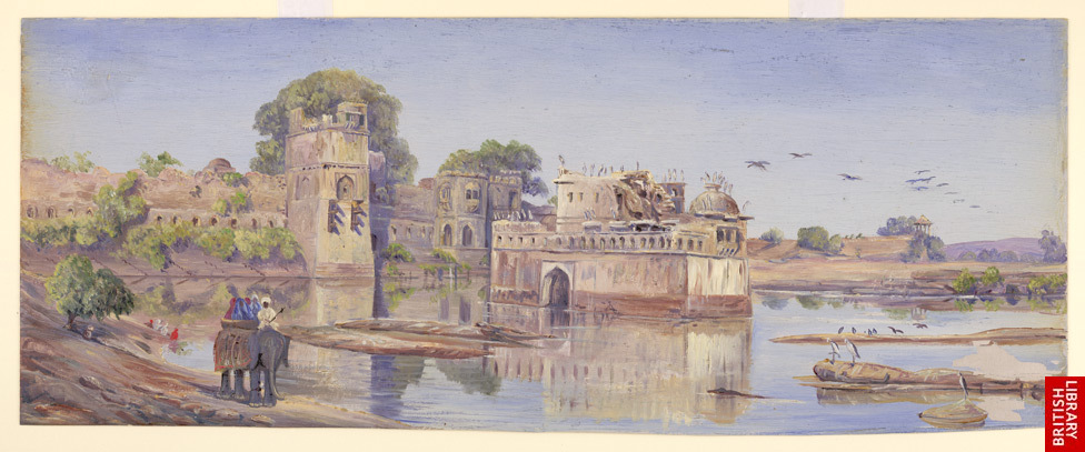 Amar Kavya Vanshavali mentions the confinement of Mahmud Khilji- II, Sultan of Malwa here by Rana Sanga. "संस्थाप्य पद्मिनी गेहे करायां चित्रकूटे"Padmini Palace painting by Marianne North (1878) https://bit.ly/3pfkcgV&nbsp;