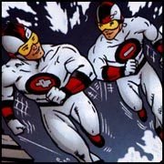 Más Y MenosMas y Menos is a team of brothers who gain superspeed by maintaining contact with one another. They have been members of the Teen Titans.