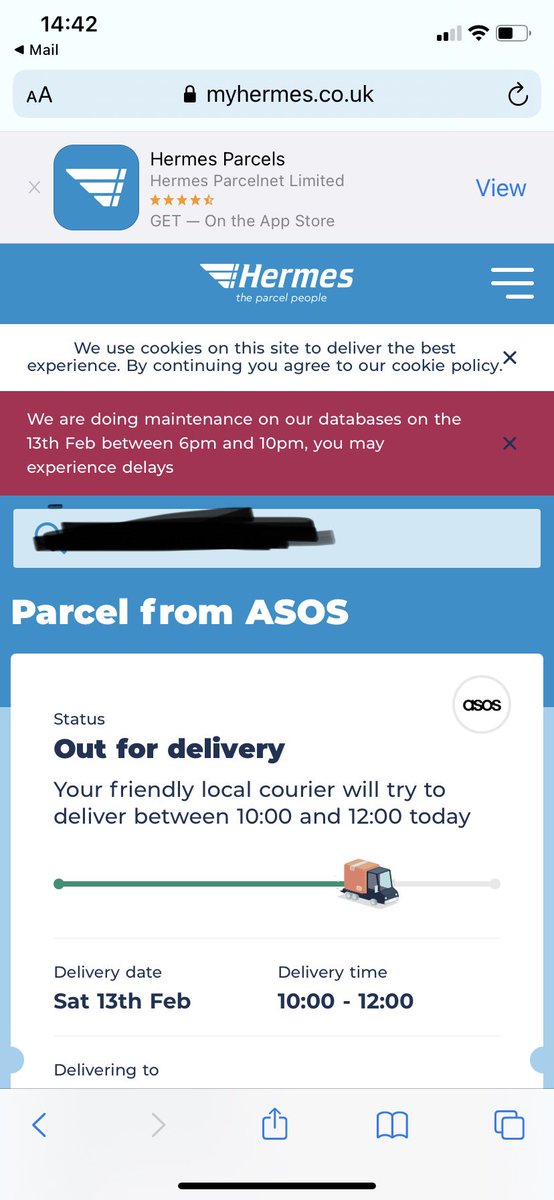 Alex7Moorefield's tweet photo. @Hermesparcels - Are you in a different time zone? Nearly 2.4hrs  later and I’m still waiting https://t.co/8YBaj8sZ9S