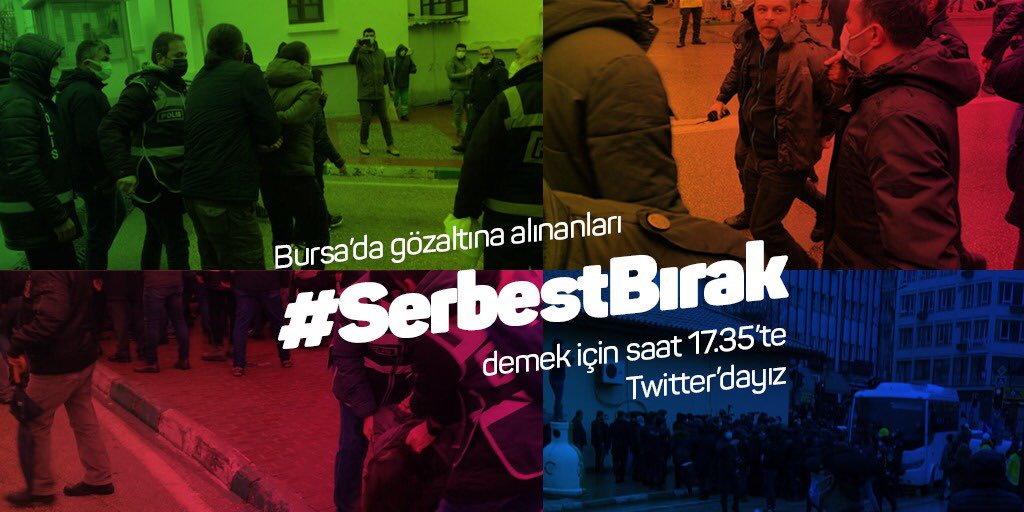 Bursada Boğaziçi’yle dayanışanları #SerbestBırak