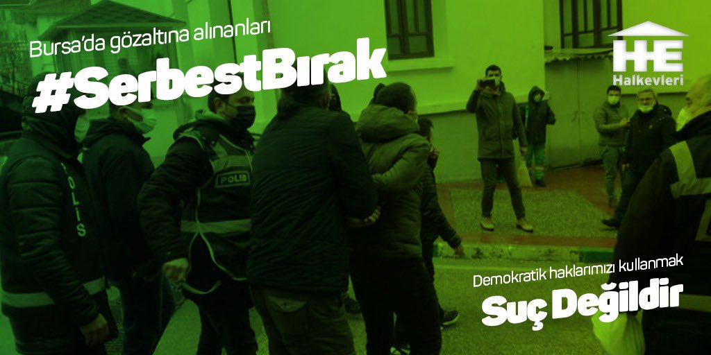 Demokratik haklarımızı kullanmak suç değildir, arkadaşlarımızı hemen #SerbestBırak ın