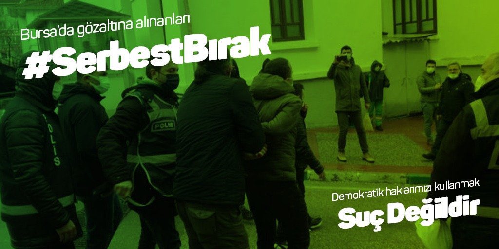 Bursa'da gözaltına alınanları #SerbestBırak!

Üniversiteyi savunmak SUÇ DEĞİLDİR !