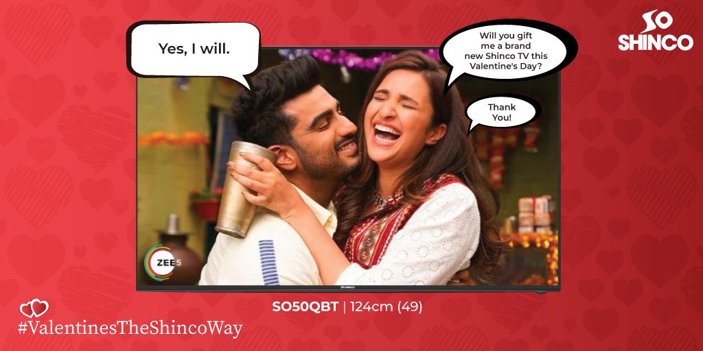 ShincoIndia's tweet photo. Gift your loved ones the ultimate gift with our range of LED TVs & Smart LED TVs this #ValentinesDay.
Buy Now, https://t.co/3XA8iU903t
#HugDay #ValentinesWeek #valentinesweekspecial #ShincoLEDTVs #ShincoSmartTVs #ShincoIndia https://t.co/n9PBSTijxs