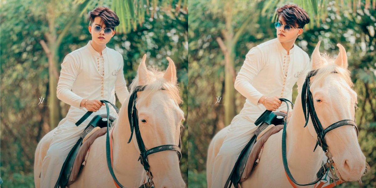 riyazness's tweet photo. Every Girl Dreams That Her Prince Charm Will Come By Riding On A White Horse .
"Mera Wala Toh Agaya😭❤✨" https://t.co/6adHJjRl2A