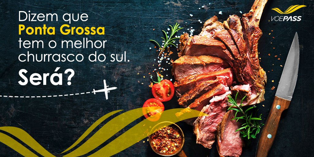 Já conhece Ponta Grossa, no Paraná? Além de ser uma cidade repleta de atrativos naturais, Ponta Grossa adora um bom churrasco, dizem até que é o melhor da região. Será? 🤔 🤔A VOEPASS oferece voos diretos e rotas exclusivas para Ponta Grossa. Acesse nosso site e confira!