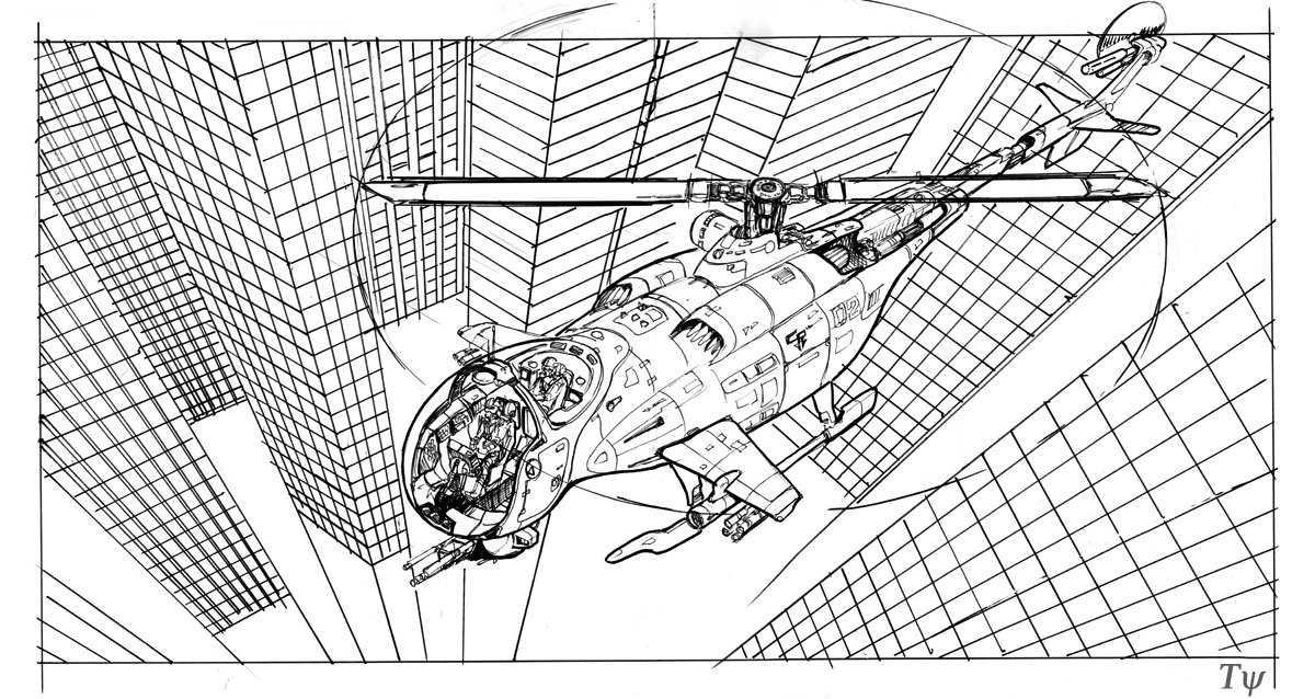 しのしの You Shino Sur Twitter 虎井安夫 による 1986年の ハイスコア 誌付録ポスターその２ チョップリフター用のレイアウト線画 メカデザインラフ画 イメージラフスケッチ等々 T Co Rrwwwfbvpf